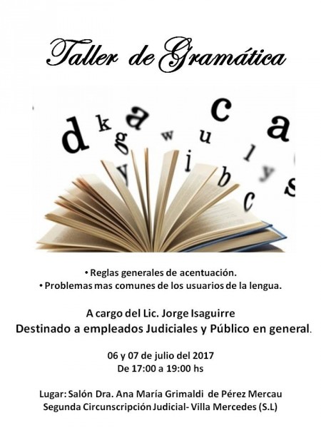 afiche taller de gramatica