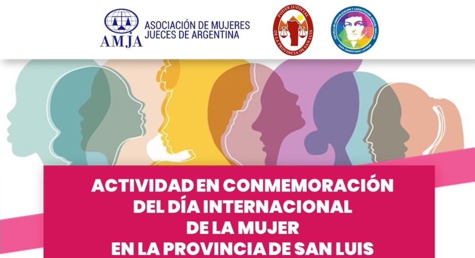 HOY A LAS 17 HS SE REALIZA LA ACTIVIDAD DE AMJA Y LA ESCUELA JUDICIAL POR EL DÍA DE LA MUJER