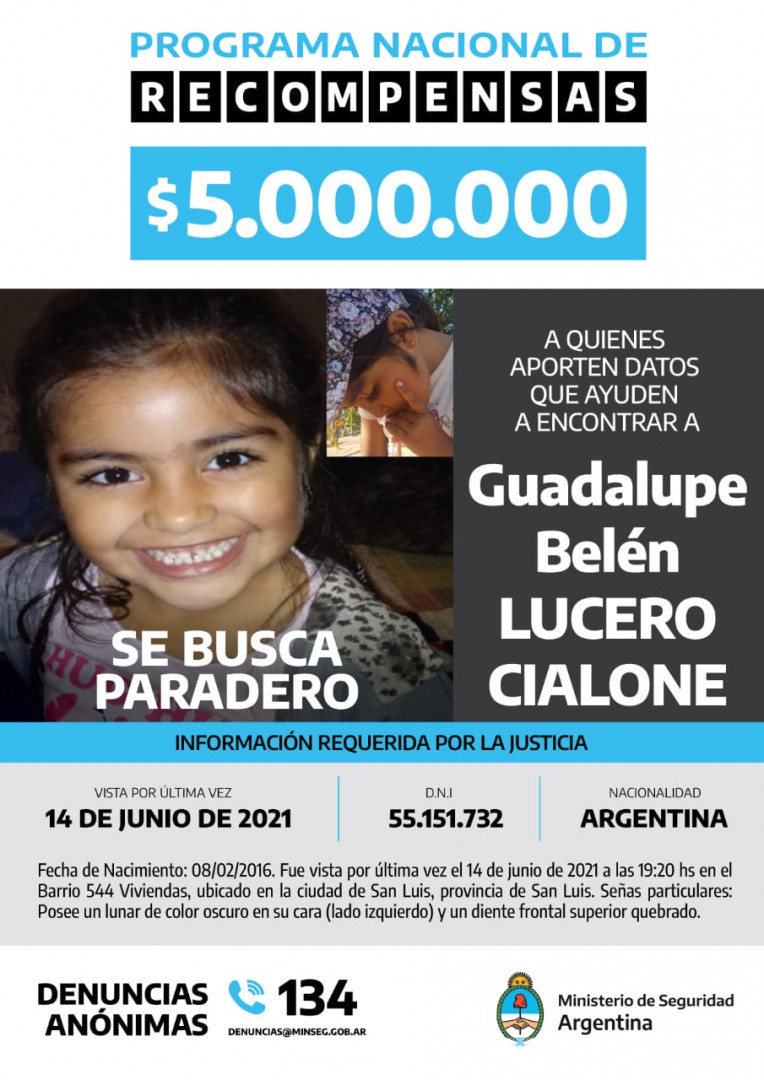 DIFUNDEN IMAGEN ACTUALIZADA DE GUADALUPE BELÉN LUCERO