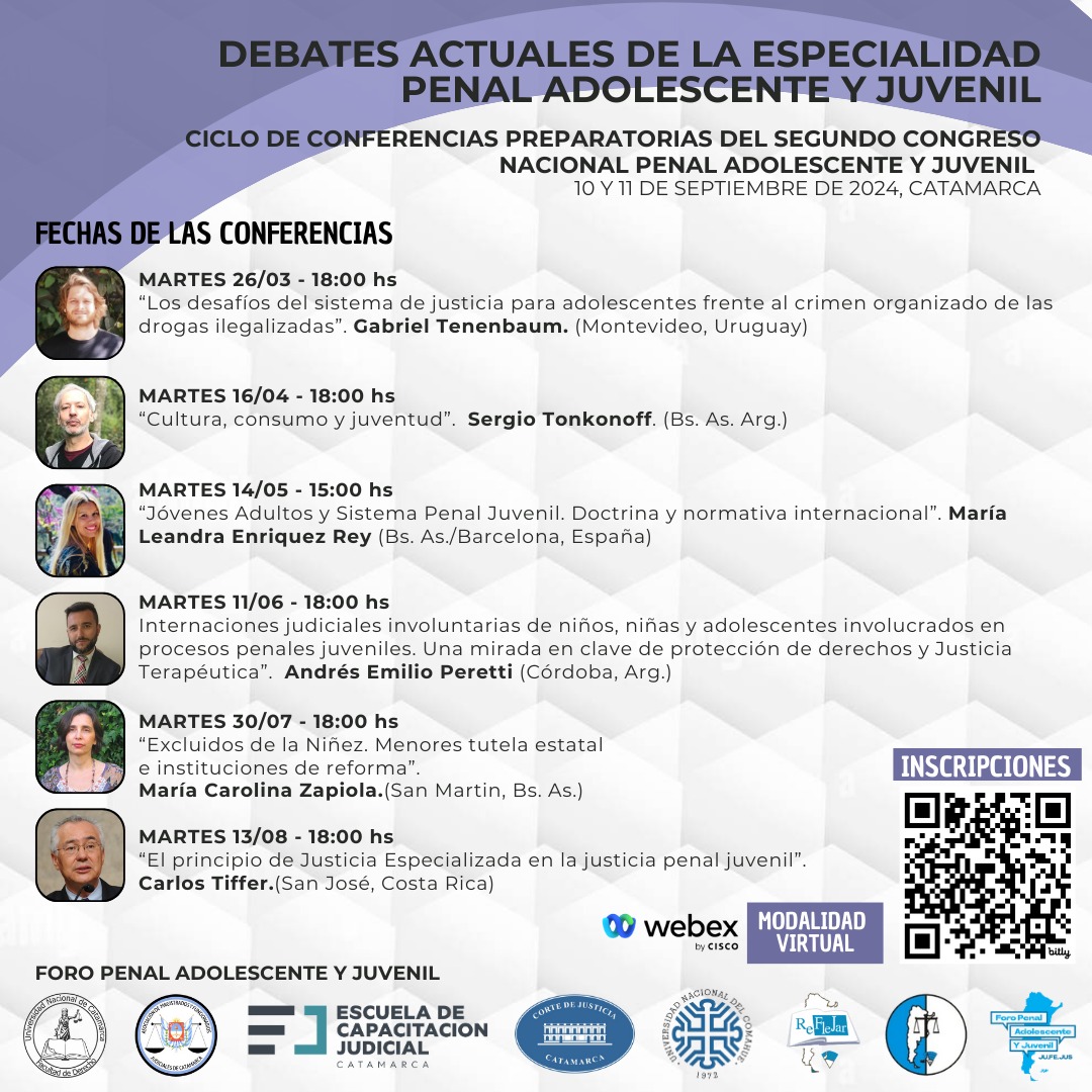 CONFERENCIAS PREPARATORIAS PARA EL CONGRESO NACIONAL PENAL ADOLESCENTE Y JUVENIL